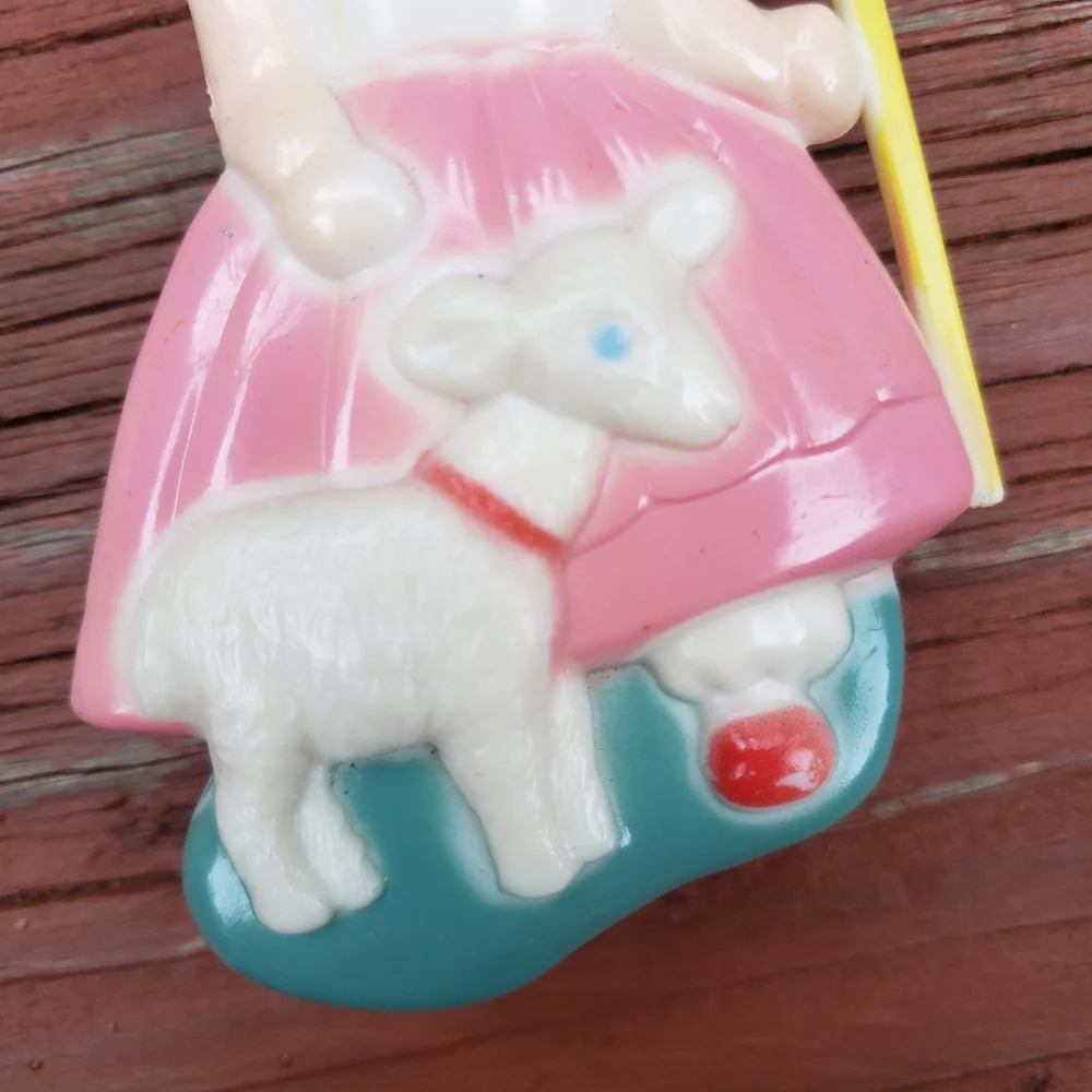 Vintage 1969 Little Bo Peep Ornament - Hard Plastic - Stahlwood Toy MFG. CO.